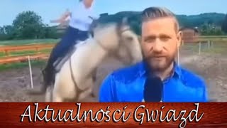 Rozpędzony koń wpadł na Bartka Jędrzejaka Koszmarne sceny w DDTVN na żywo [upl. by Delphinia]