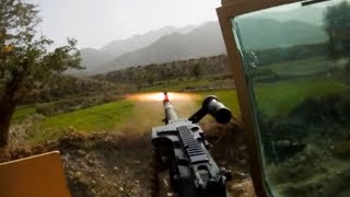 RPG Hits In Front of Convoy During Ambush  Taliban Firing Position Visible [upl. by Alwitt854]