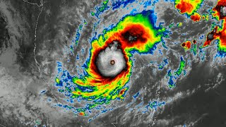 Infrared Satellite Animation of Major Hurricane Milton 2024 [upl. by Qirat]