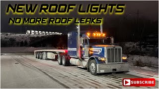 FIXED THE ROOF LEAKS amp INSTALLED NEW ROOF LIGHTS ON THE PETERBILT 388 peterbilt [upl. by Scandura]