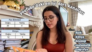 Yks için En İyi Youtube Ders Kanalları  fulleten kanal tavsiyeleri [upl. by Idalia]