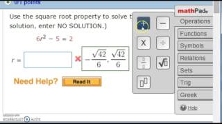 WebAssign  Entering Special Symbols and Operations [upl. by Edecrem]