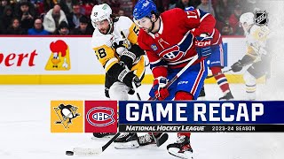 Penguins  Canadiens 1213  NHL Highlights 2023 [upl. by Claiborn1]