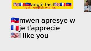 🇺🇸🇫🇷🇭🇹anglè fasileasy English 🇺🇸🇫🇷🇭🇹 aprann anglèfransècreol [upl. by Mylor]