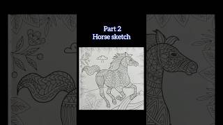 Horse sketch art drawing [upl. by Hitchcock38]