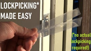 How to bypass a deadlatch  quotLockpickingquot made easy [upl. by Hsima]