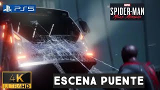 SpiderMan Miles Morales PS5 4K 60 FPS Escena Puente Completa [upl. by Tewfik725]