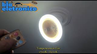 Lampada Led Inteligente Com Ventilador Controle Remoto E27 [upl. by Eetse]