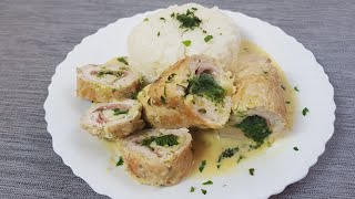 recette descalope de dinde farcie [upl. by Nrubliw]