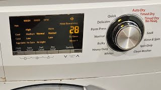 Haier HLC1700AXW WasherDryer Combo Quick Wash Cycle Setting Live [upl. by Hamirak]