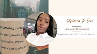 Diploma in Law  UNISA Registration  1st Semester 2024  Modules [upl. by Elder]