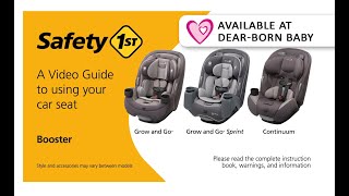 Safety 1st Grow and Go™ Series Booster Car Seat Install HowTo  Available at DearBorn Baby [upl. by Mata517]