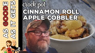 Crock Pot Cinnamon Roll Apple Cobbler [upl. by Afaw]