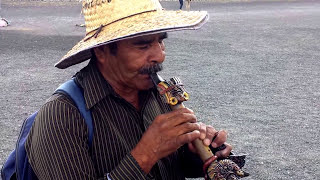 Ancient Mesoamerican Music Flute Pyramid SunMoon Teotihuacán Mexico  Maya Aztec Totonac [upl. by Jobie48]