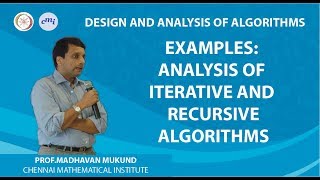 Examples Analysis of iterative and recursive algorithms [upl. by Kho32]