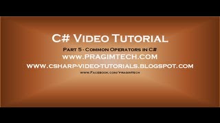 Part 5  C Tutorial  Common Operators in cavi [upl. by Biamonte]