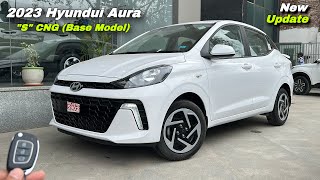 Hyundai Aura S CNG 2023 Price amp Features ❤️ 2023 Hyundui Aura CNG Base Model [upl. by Drahnreb]