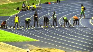 Barnes and Ohara 100M at the All Comers Meet May 24 2014 [upl. by Kragh]