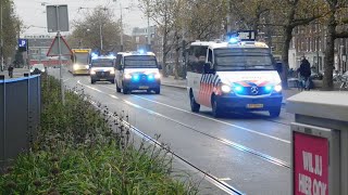 NOODVERORDENING  VTB ME diverse politie eenheden met spoed door amsterdam [upl. by Eugene]