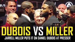 🤣 JARRELL MILLER LETS LOOSE ON DANIEL DUBOIS 🤣 PRESS CONFERENCE REACTION NO FOOTAGE [upl. by Annaierb]