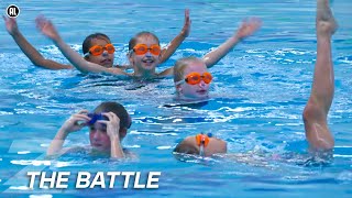 DANSEN IN HET ZWEMBAD🏊  The Battle Synchroomzwemmen  Zappsport [upl. by Melloney]