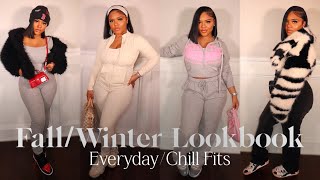 EVERYDAY CHILL FALLWINTER LOOKBOOKHaul 🤎🍂❄️ FASHION NOVA  SHEIN PRETTYLITTLETHING  more [upl. by Walliw]