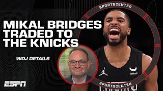 Woj details Mikal Bridges getting traded to the Knicks 👀  SportsCenter [upl. by Marney785]