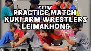 Practice match Kuki arm wrestlers Leimakhong🔥💪🏼❤️armwrestling fitness [upl. by Ilahtan]