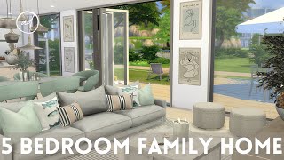 MODERN 5 BEDROOM FAMILY HOME  Sims 4  CC SPEED BUILD  CC List [upl. by Baird634]