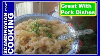 How To Make Homemade Norwegian Sauerkraut Recipe  Norsk Surkål Oppskrift [upl. by Eidnim]