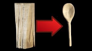 ASMR Carving a wooden spoon [upl. by Risay]