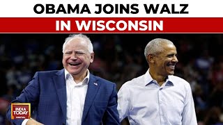 Obama amp Walz Urge Dems To Vote Early In Battleground Wisconsin Us Presidential Election 2024 [upl. by Oap]