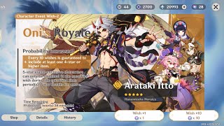 Genshin 45 Banner  Itto Onis Royale  Some Rolls on Chioris Banner of Silken Clouds Woven [upl. by Kruger391]