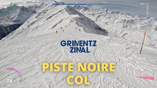 Zinal  Piste noire Col  GOPRO 4K [upl. by Ignatz]