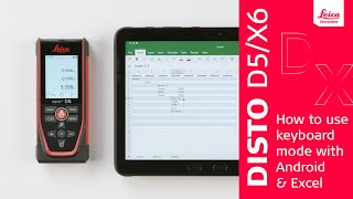 How to use the Bluetooth keyboard mode on Leica DISTO D5 or X6 with Android and Excel [upl. by Aisila]