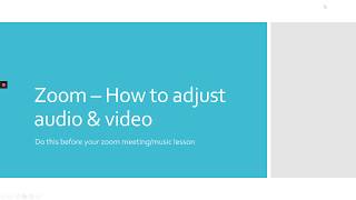 How to adjust audio amp video settings in Zoom [upl. by Nahtnahoj]