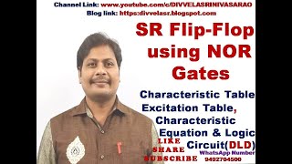 SR FlipFlop using NOR gate  SR FlipFlop  RS FlipFlop using NOR gate  RS FlipFlop  STLD [upl. by Adkins]