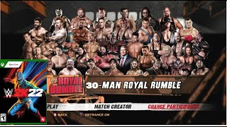 WWE 2K22  30man Royal Rumble  015 [upl. by Budde167]