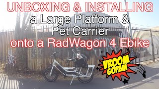 RadWagon 4 Unboxing Large Platform amp Install Dog pet carrier [upl. by Keg]