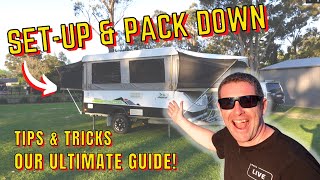 PLAY  Jayco Camper Trailer SetUp and Pack Down  Our Ultimate how to Guide with Tips amp Tricks [upl. by Guzel52]