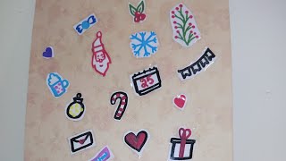 Diy Christmas stickers  Easy christmas stickers  make your christmas stickers christmas diy [upl. by Linus]