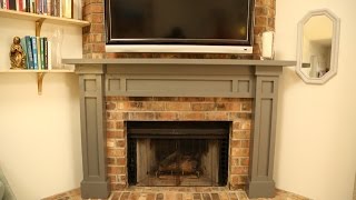 Build a Mantel Over a Brick Fireplace [upl. by Tekcirc362]