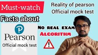 What do you think  Pearson official mock test have real exam algorithm🤔 [upl. by Estren]