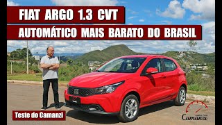 Fiat Argo 13 Drive CVT o automático mais barato do Brasil  Teste do Camanzi [upl. by Fernandina]