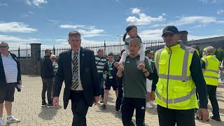 Daizen Maeda ARRIVING BEFORE THE CELTIC V ABERDEEN GAME [upl. by Oinotnas]