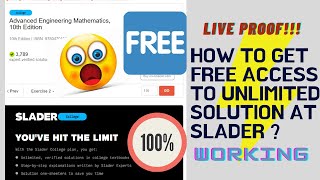 How to get unlimited slader solutions for FREE100 workingAbsolutely free LifetimeNO FAKE [upl. by Pail13]