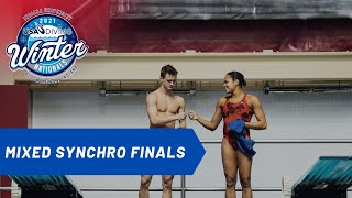 Mixed Synchronized Diving Finals 2021 USA Diving Winter National Championships [upl. by Press762]