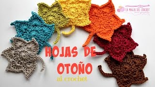 Cómo hacer hojas de Otoño al crochethäkelnuncinettoganchillo [upl. by Hussein542]