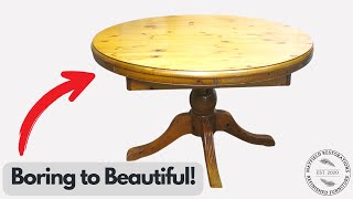 HOW TO MAKEOVER a BORING Pine Dining Table [upl. by Marlo]