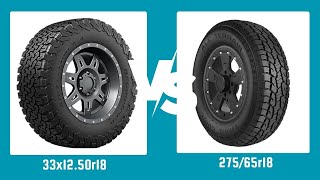 Tire Size 27565r18 vs 33x1250r18 [upl. by Neehsuan]